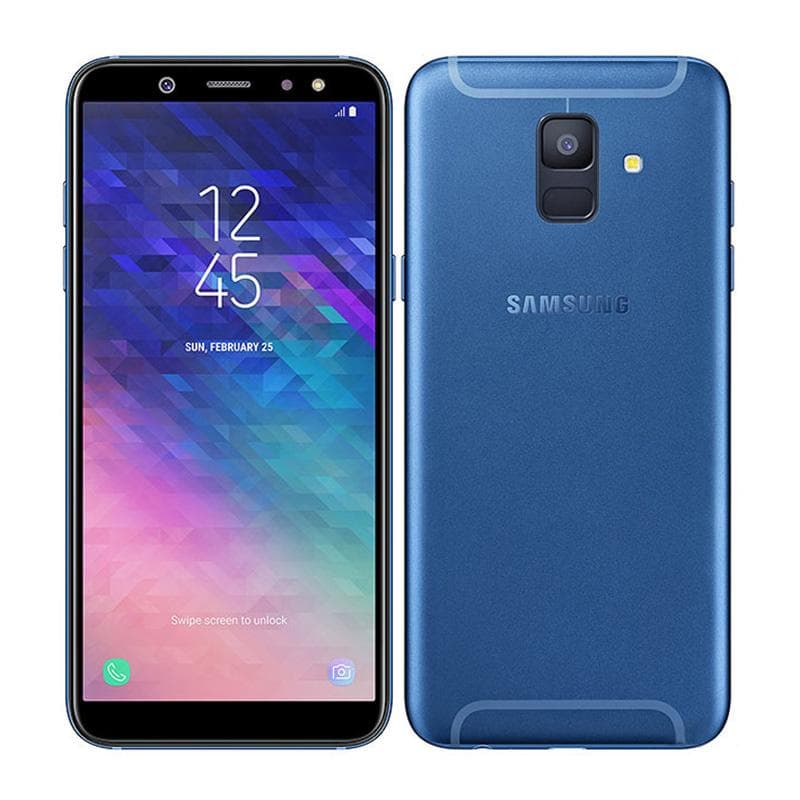 Refurbished Samsung Galaxy A6 (2018) A600F 16MP 5.6'' 3GB RAM 32GB ROM Mobile Phone With Single SIM/Dual SIM Simple Set blue