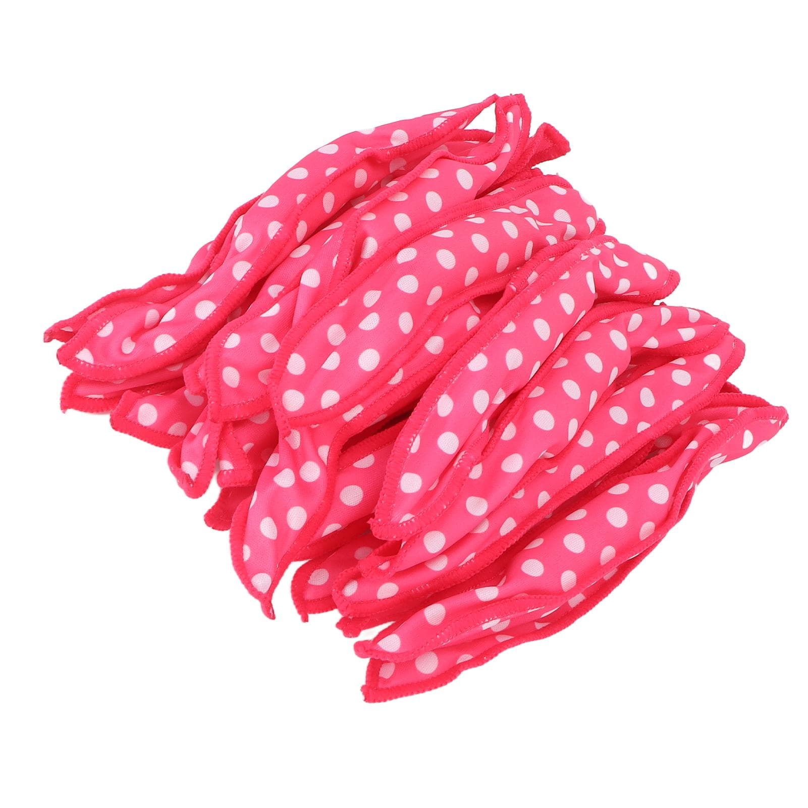 20pcs Heatless Hair Curler Soft Folding DIY Sponge Hair Styling Rollers for Sleeping Rose Red