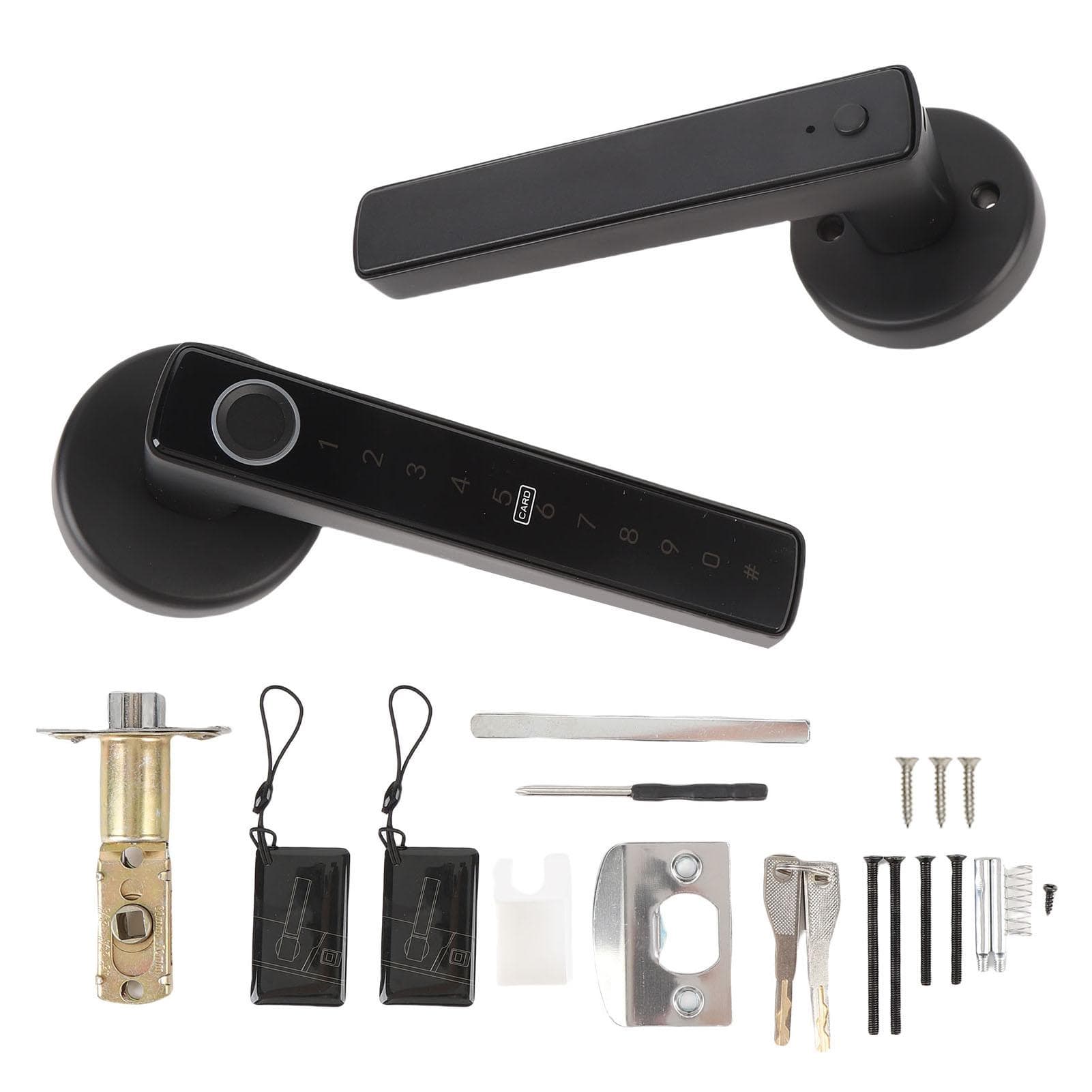 Fingerprint Smart Door Handle Lock Support for Tuya Smart App Keyless Entry Door Handle Lock for