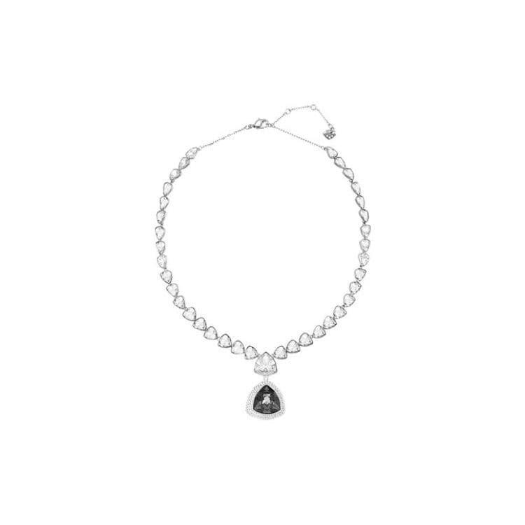 Swarovski Womens Silver White Two In One Begin Crystal Necklace Women necklace 5076880 Silver,F