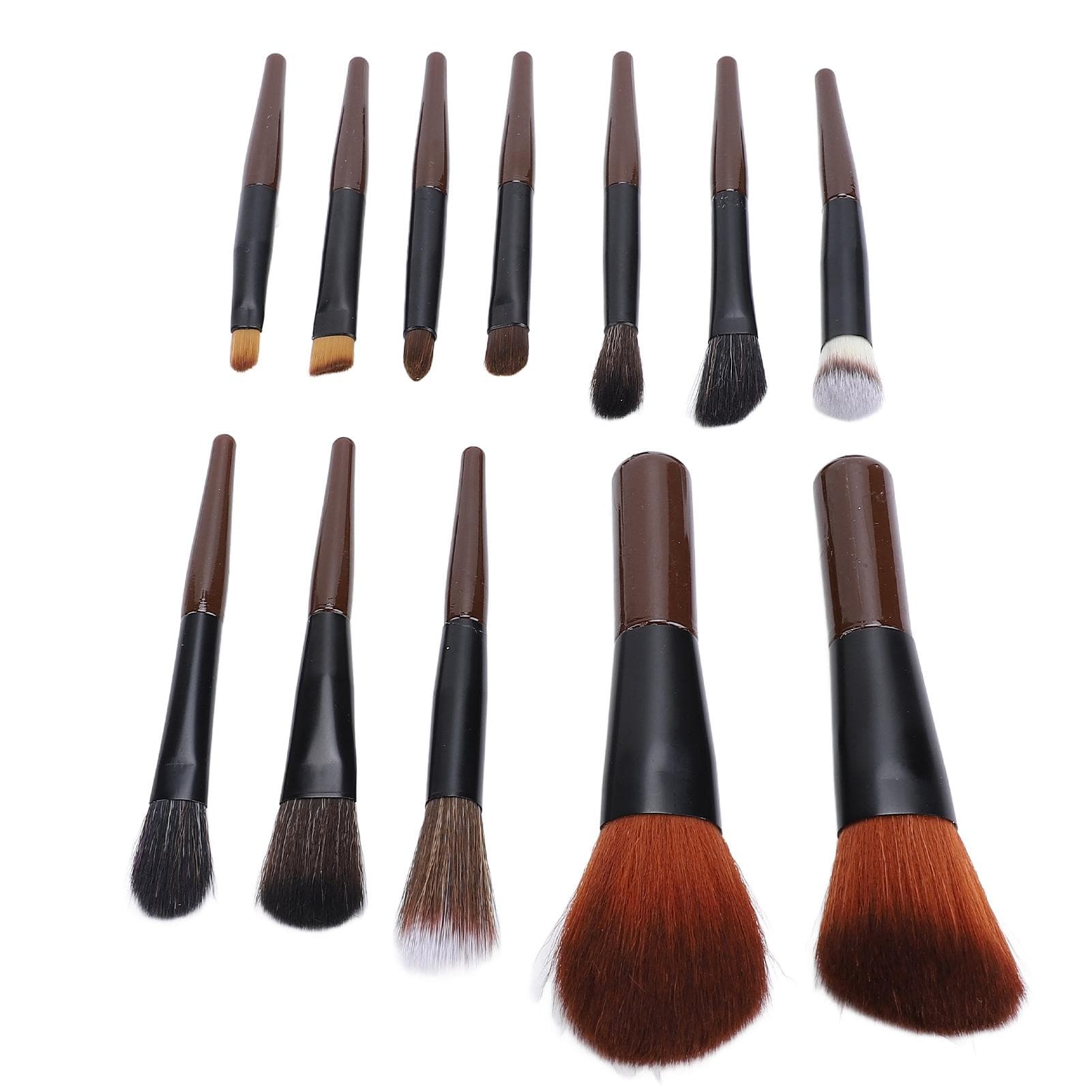 Travel Makeup Brush Set Synthetic Mini 12PCS Powder Highlight Concealer Eye Shadows Blush Mini