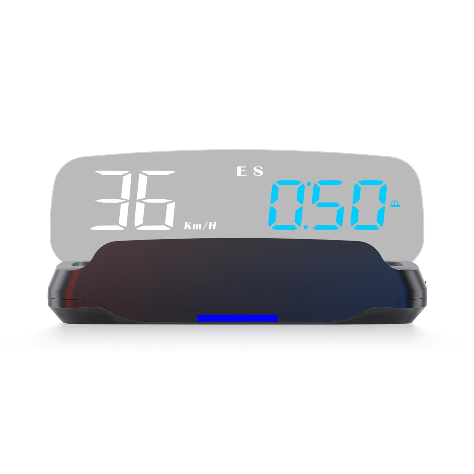 Heads-Up Display Digital Speedometer GPS Speedometer for Car Color Changing Ambient Light Displays black