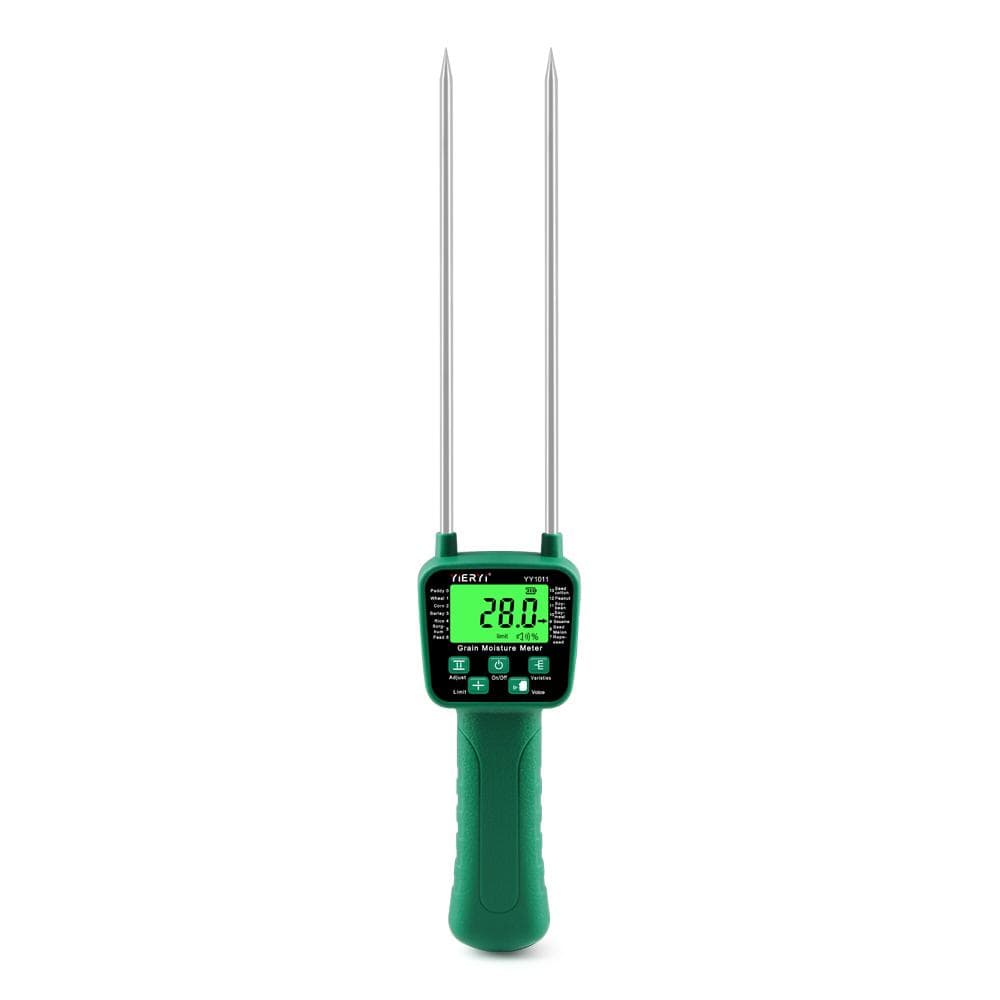 Digital Cereal Hygrometer 14 Kinds Grain Moisture Meter Voice Alarm Metal Probe High Sensitivity multicolour