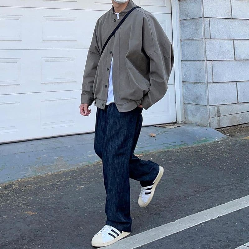 Jackets Men's Spring and Autumn Korean Style Loose and Trendy Boys Handsome Retro Workwear Tops 2XL