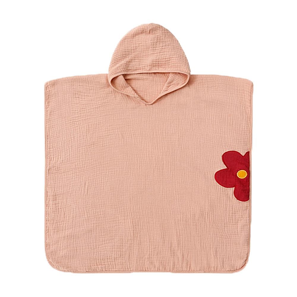 Baby Bath Towel with Hood Cotton Hooded Baby Towels Bath Wrap for Beach Shower for Kids Aged 0-6 pink