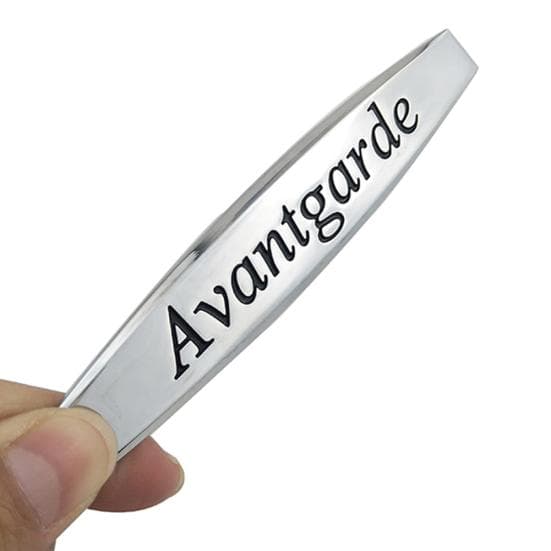 Metal Avantgarde Letters Emblem Badge Car Fender Bumper Rear Trunk Sticker Decor