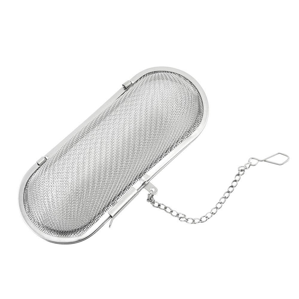 Stainless Steel Cooking Spices Infuser Fine Mesh Loose Tea Herbal Strainer Multi-purpose Residue Filter For Household silver