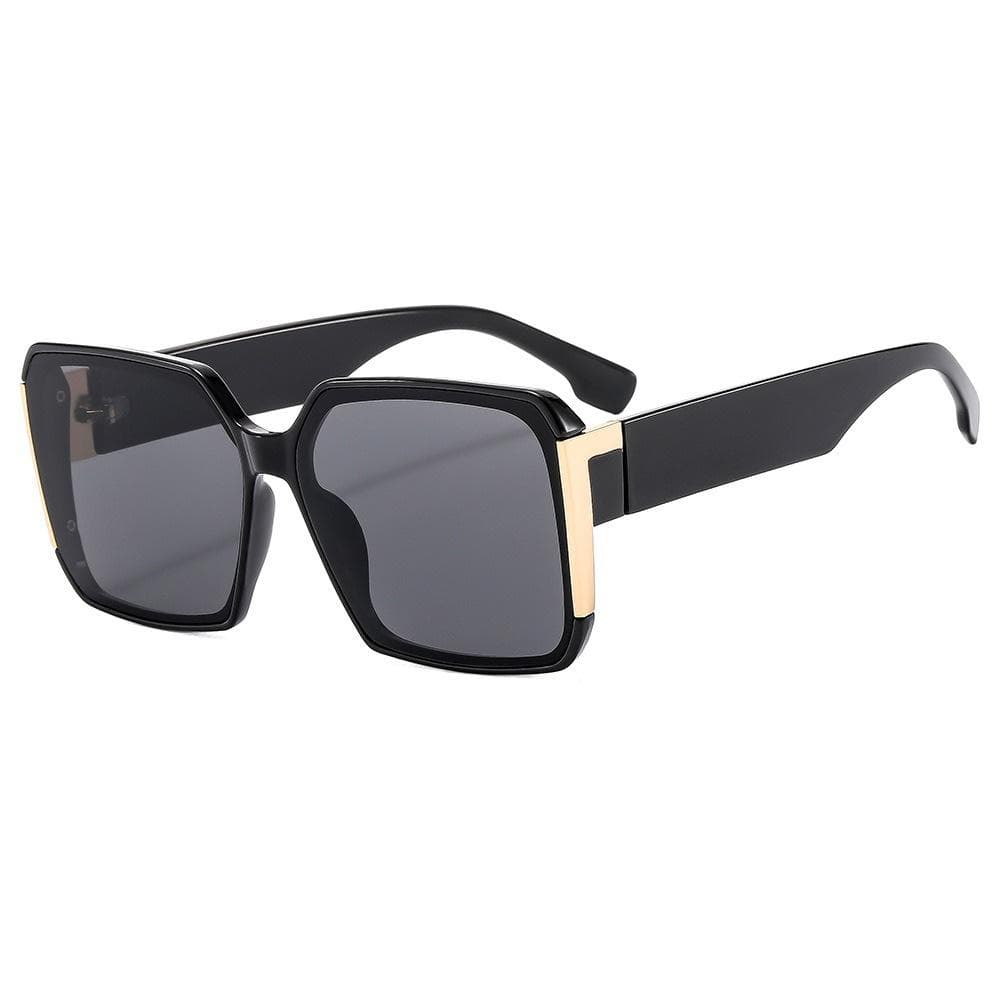 Retro Luxury Leopard Print Square Sunglasses Women Men UV400 Golden Decoration Brand Design Gradient Trendy as picture