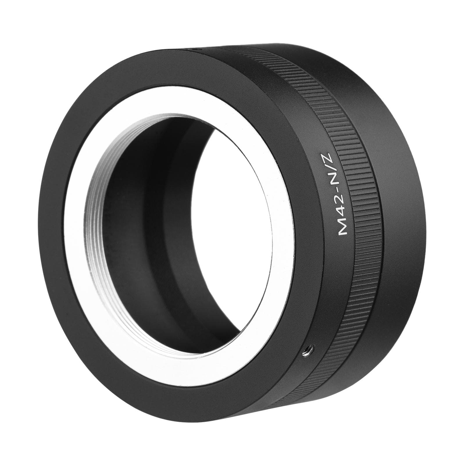 Manual Lens Mount Adapter Ring Aluminum Alloy for M42-Mount Lens to Nikon Z5/Z6/Z7/Z50 Z-Mount black