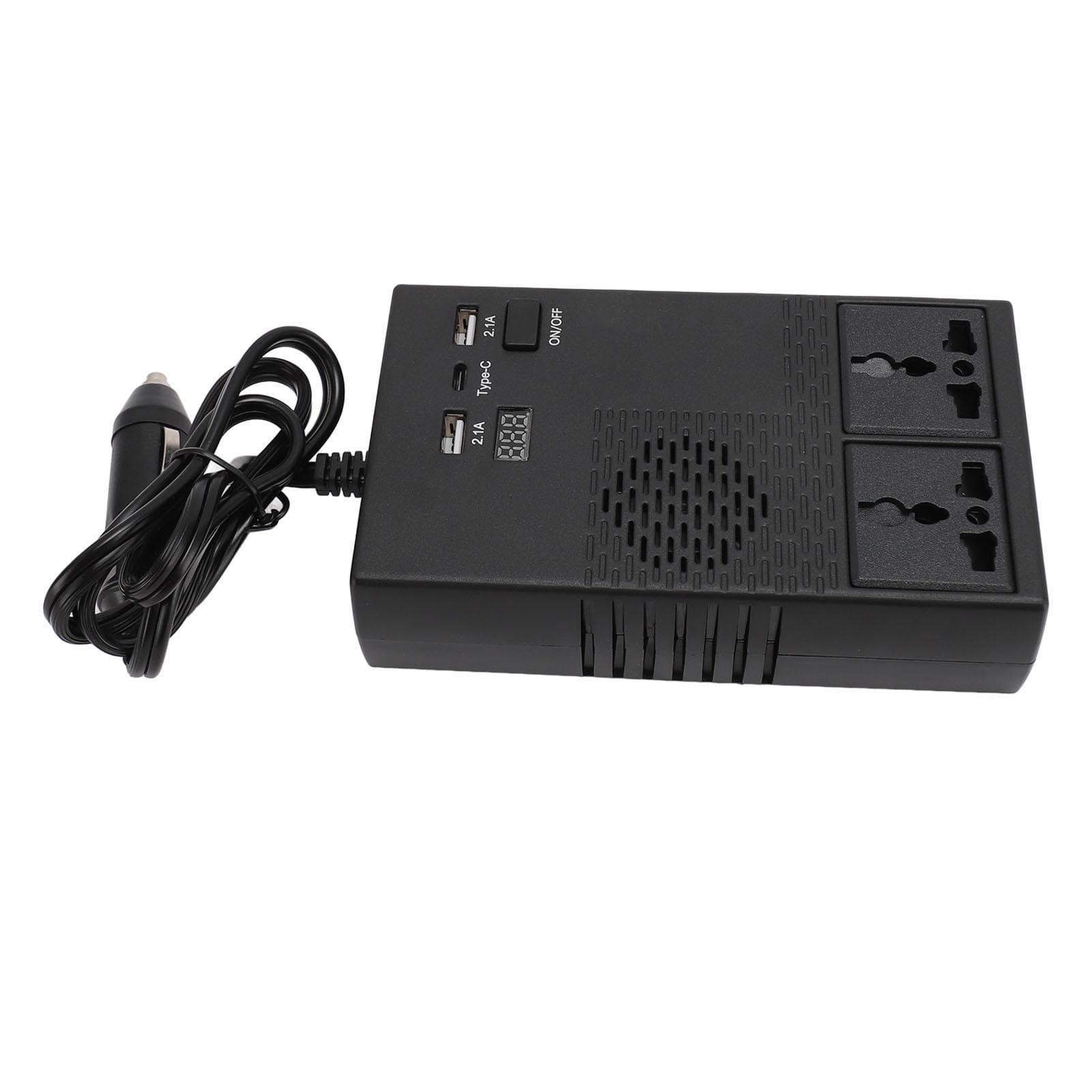 200W Power Inverter DC 12V to AC 220V Car Power Outlet Adapter Plug Inverter with One Type C Dual