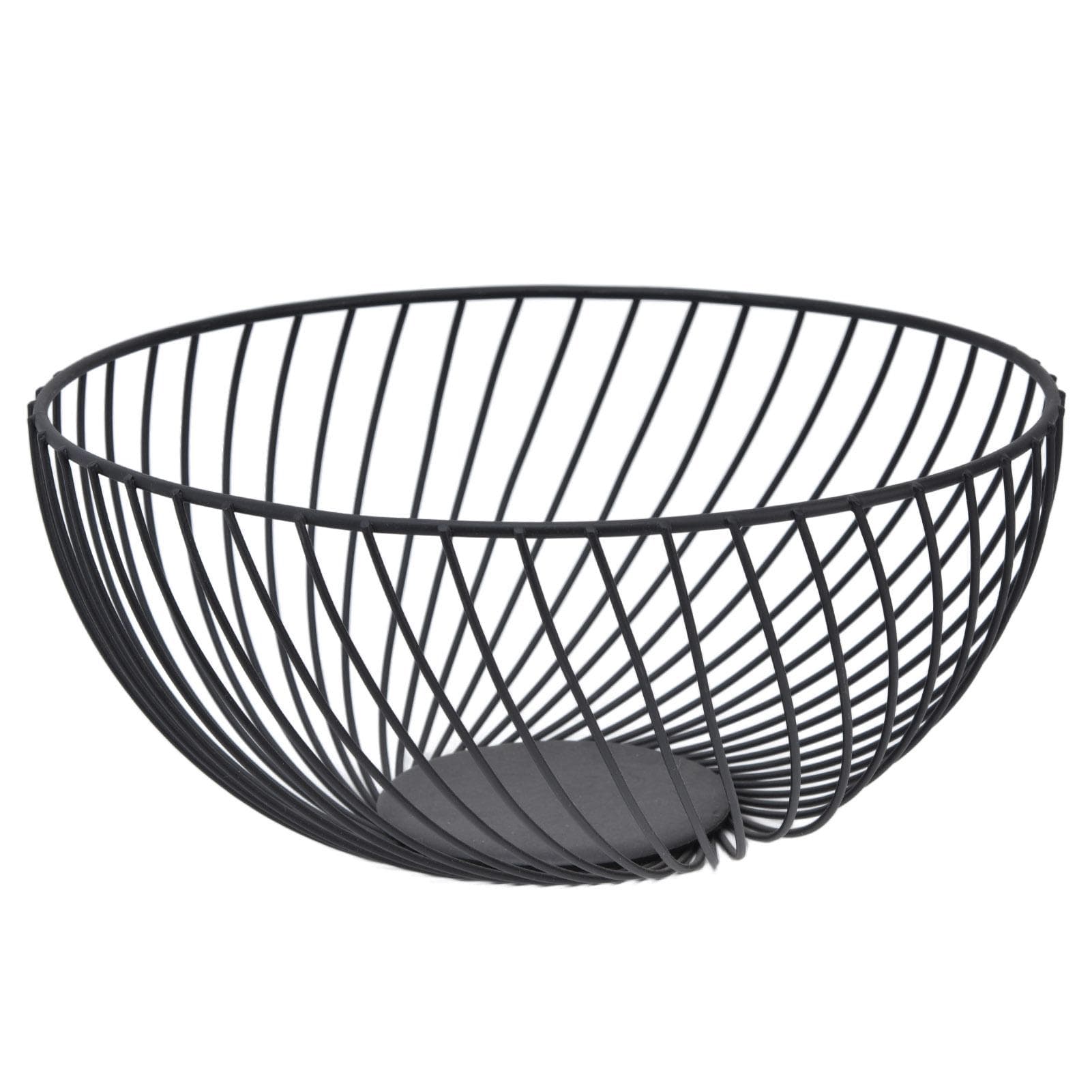 Fruit Bowl Iron European Style Simple Antiskid Design Carry Easily Household Fruit Basket for Snack L(for 6.5-9kg)