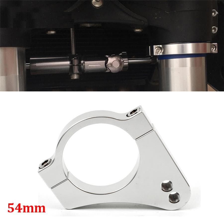 CNC Aluminum Motorcycle 54mm Fork Steering Damper Mounting Clamp Tube Bracket x1