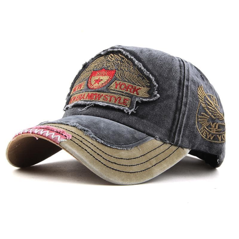 Unisex Washed Cotton Peaked Cap Fashion Letters Adjustable Snapback Baseball Caps For Men Women Hip Hop Dad Trucker Hat Bonnet 56-60cm(adjustable) black
