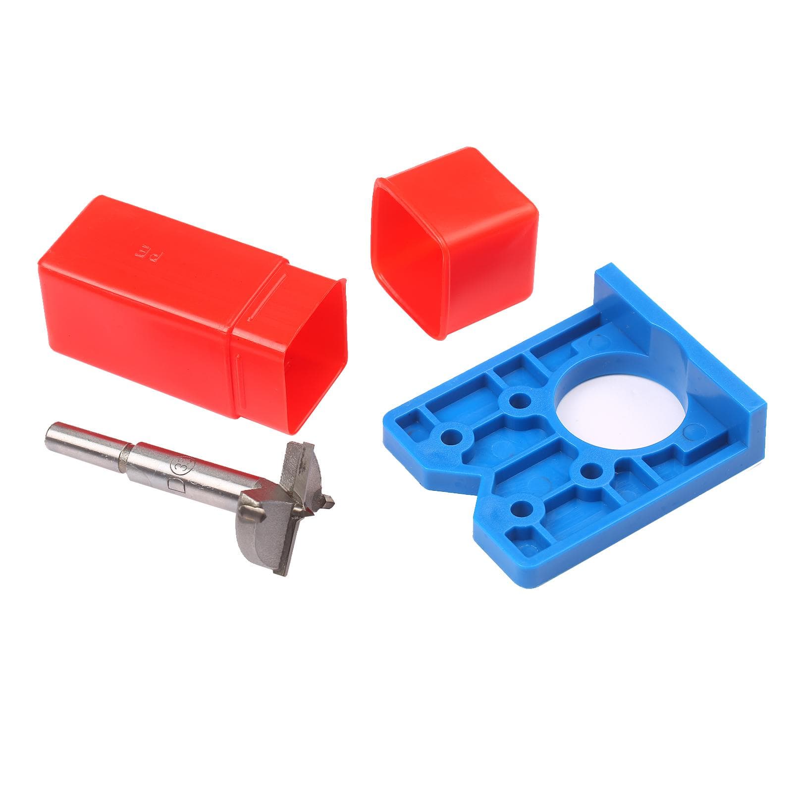 35mm Hinge Drilling Jig Concealed Guide Hinge Hole Drilling Guide Locator Carpentry Woodworking blue