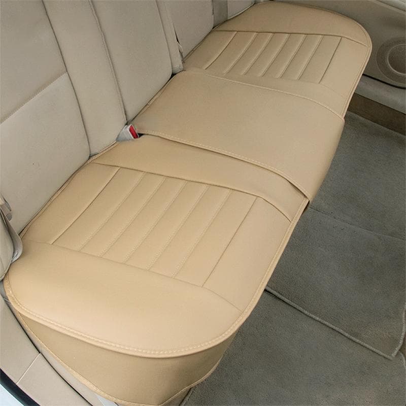 Universal Hemming Car Seat Covers PU Leather Seat Cushion Half Surrounded Universal Seat Cover Protector Interior Accessories 1pc rear cover beige