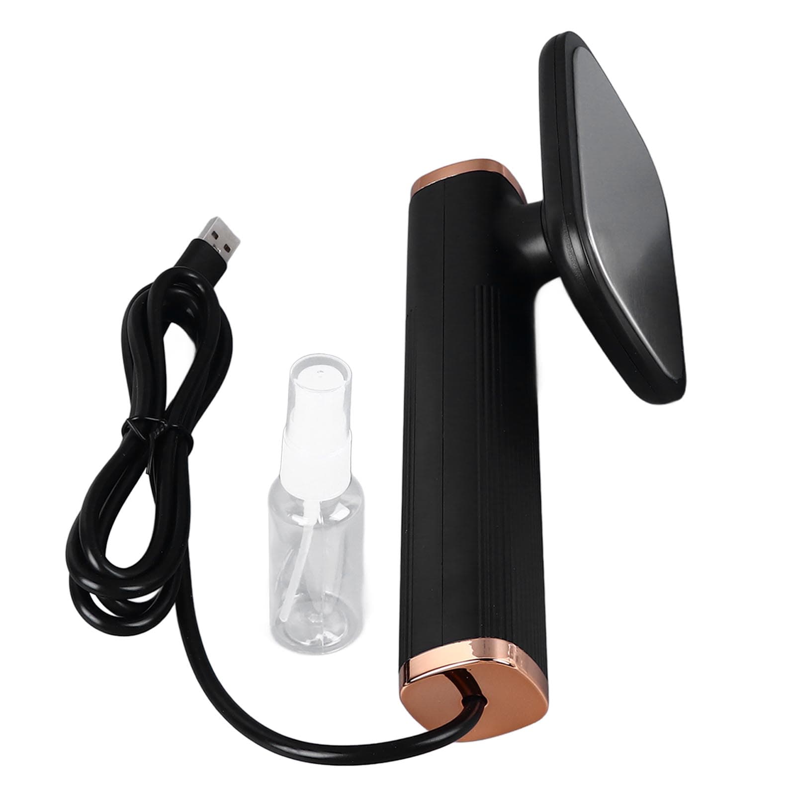 Steam Iron Rotatable 20ML Capacity Handheld Mini Portable USB Plug Steam Ironing Machine for Home black