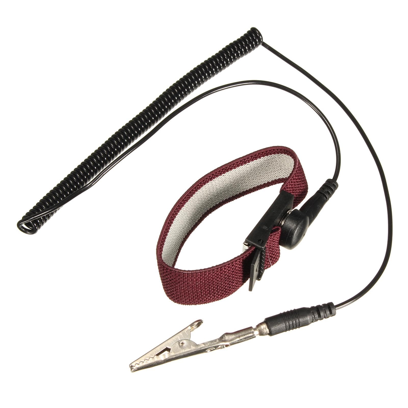 6 Feet Anti-static Bracelet Antistatic Wrist Strap Anti-ESD Chain Bracelet Hand Chain ESD Grounding wine red