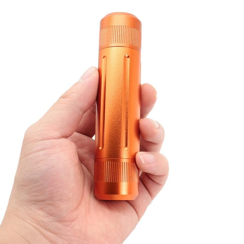 Aluminum Alloy Partable Waterproof Storage Tank Case Box Outdoor Health Tool Metal Pill Medicine Bottle None orange
