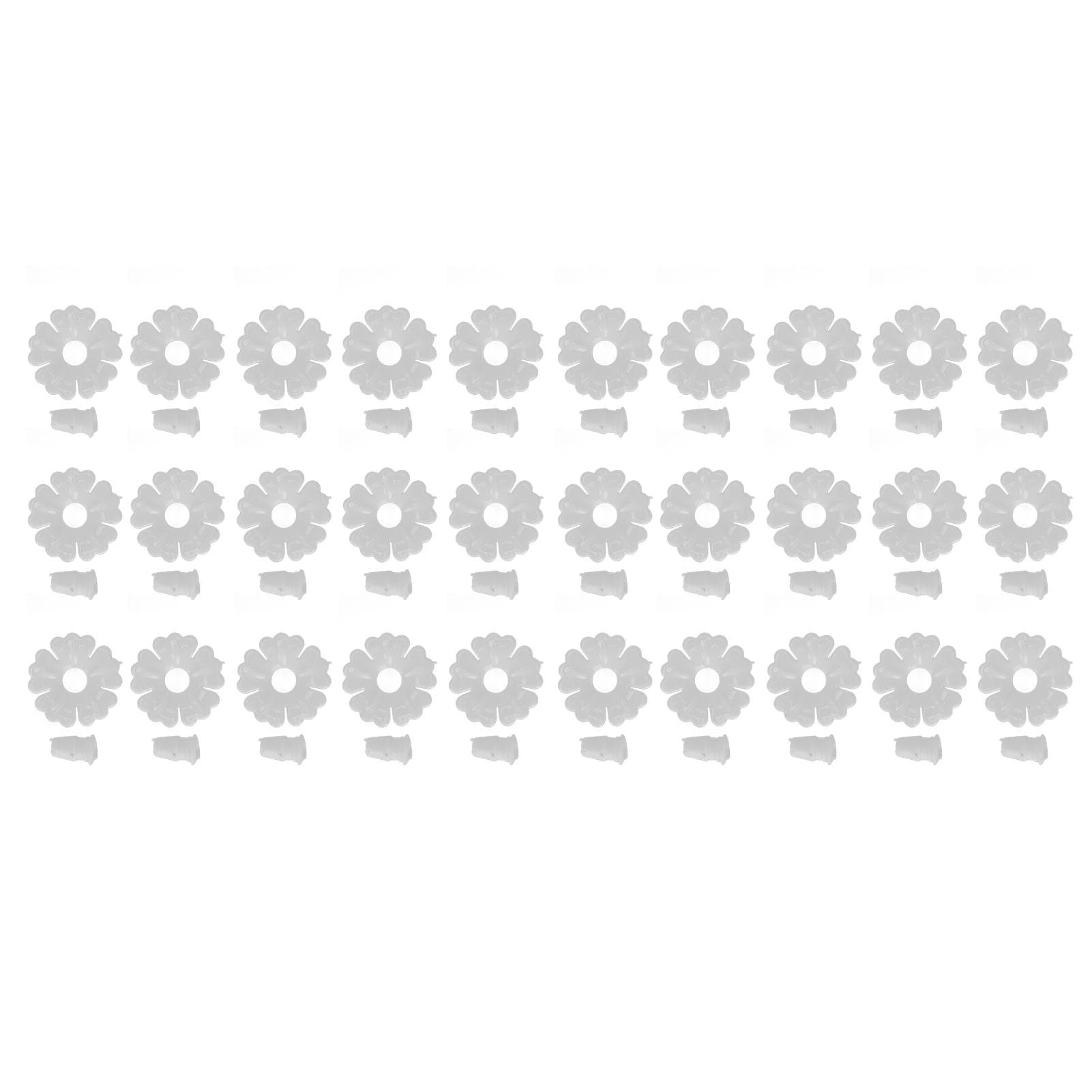 30 Set Hummingbird Feeder Flowers Hanging Bird Feeding Ports Replacement Parts Garden white