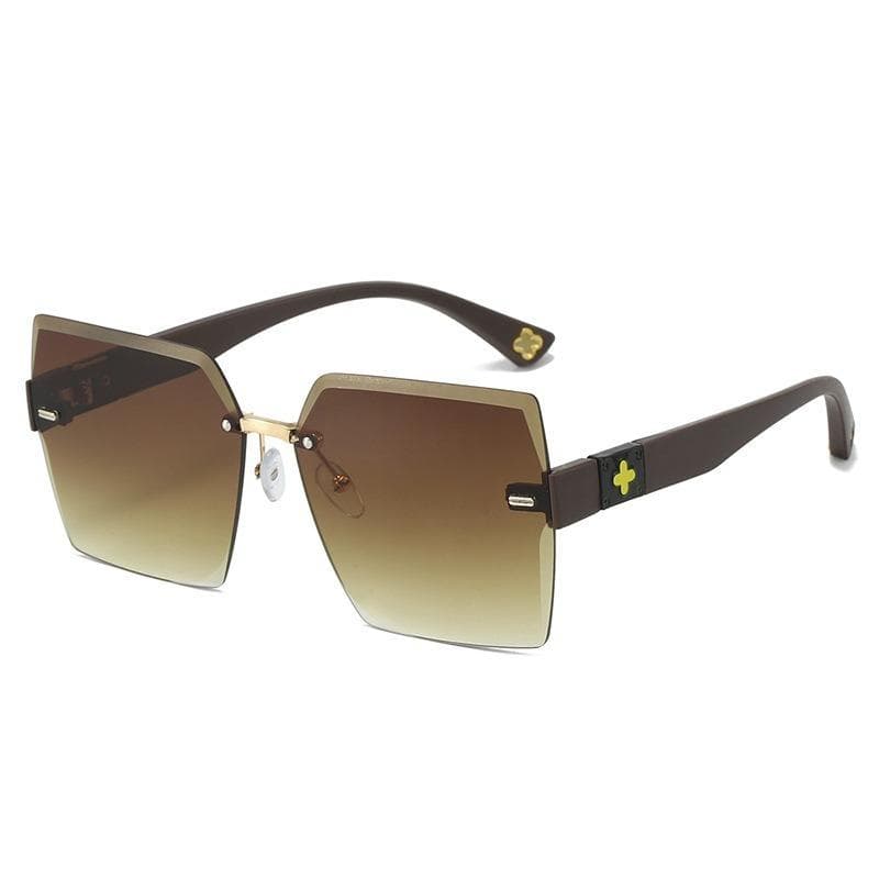 Frameless Cut Edge Personalized Fashionable Sunglasses Trendy UV Protection Lightweight Stylish