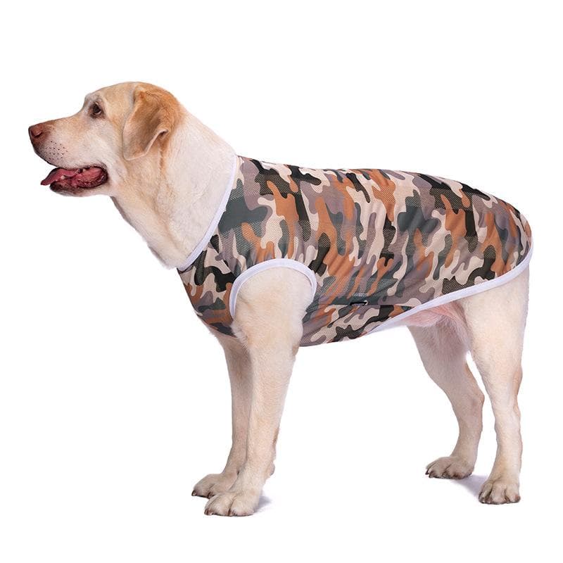 XL-7XL Large Dogs T-shirt Thin Dog Clothes Summer Breathable Big Dog Vest Pet Clothes 7XL green