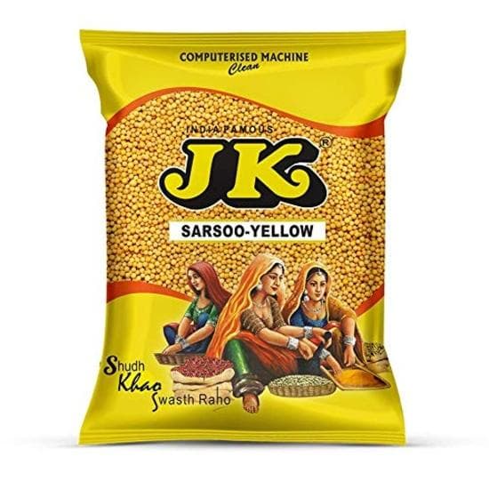 JK Yellow Mustard, 500 grams | Sarsoo Seeds (Peeli Sarsoo) | Sarson