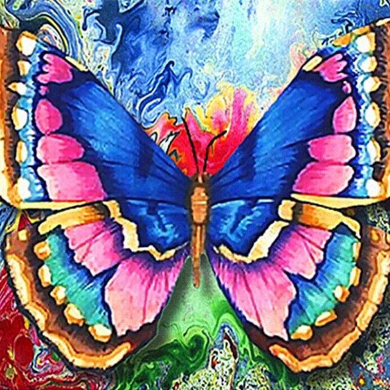 Diamond Painting Butterfly Flower Full Drill Round Animal Diamond Embroidery Cross Stitch 30x30CM