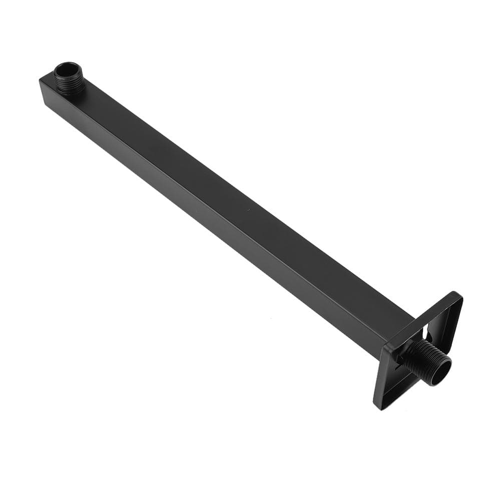 14.5 Inch Wall Mounted Stainless Steel Square Straight Shower Head Extension Arm Bathroom Access