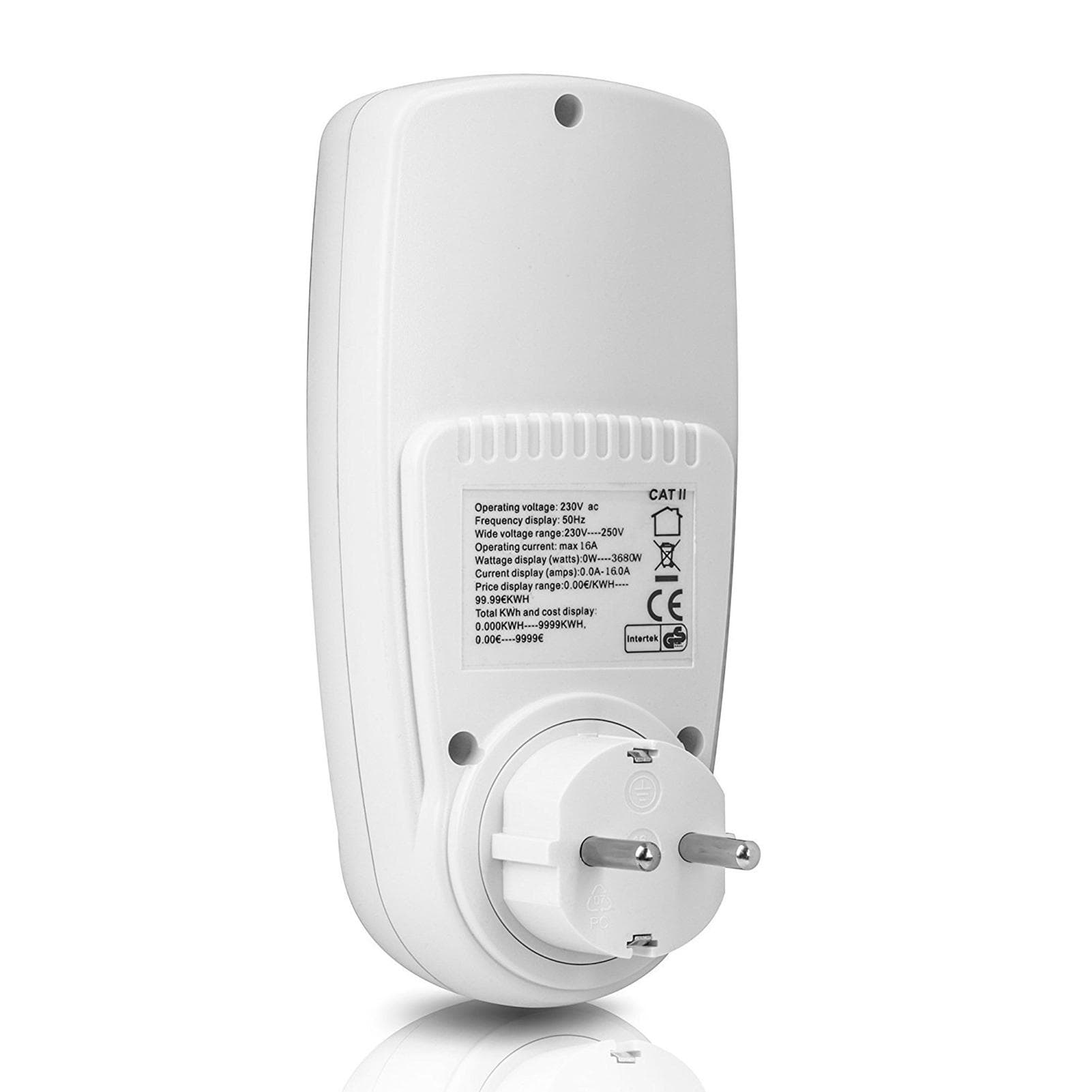 Digital LCD Display Energy Cost Meter Plug Power Consumption Monitor Outlet 0.5W