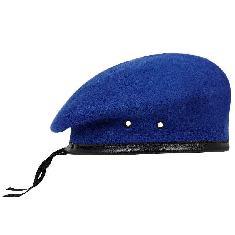 Unisex Solid Color Beret Men Women Painters Hats Autumn Winter Warm Berets Flat Caps blue