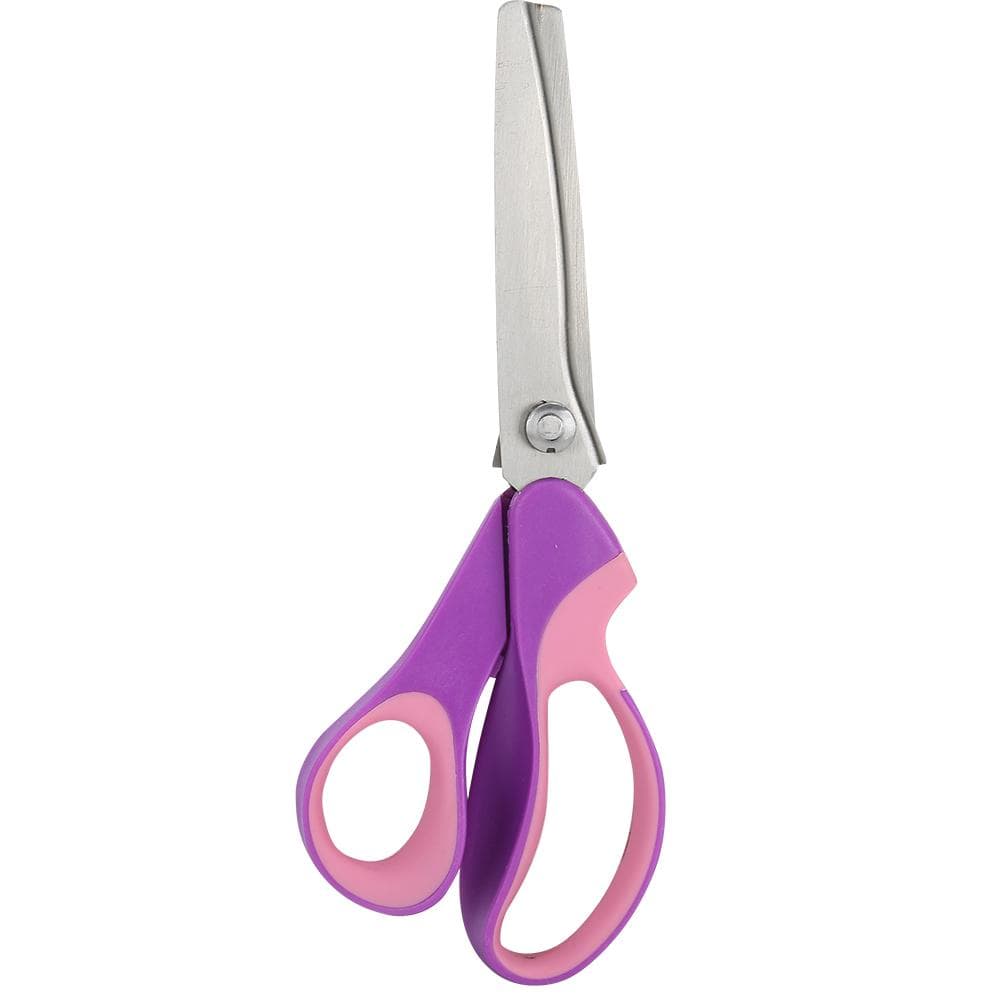 Wavy Serrated Scissor Colour Handle DIY Hand Made Cloth Paper Cross stitch Cutting Tools(Triangular