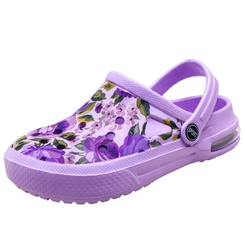 Summer Graffiti Clog Sandals for Men and Women Air Cushion Sandals Camouflage Slippers Couple's Garden Shoes Men's Casual Shoes 36