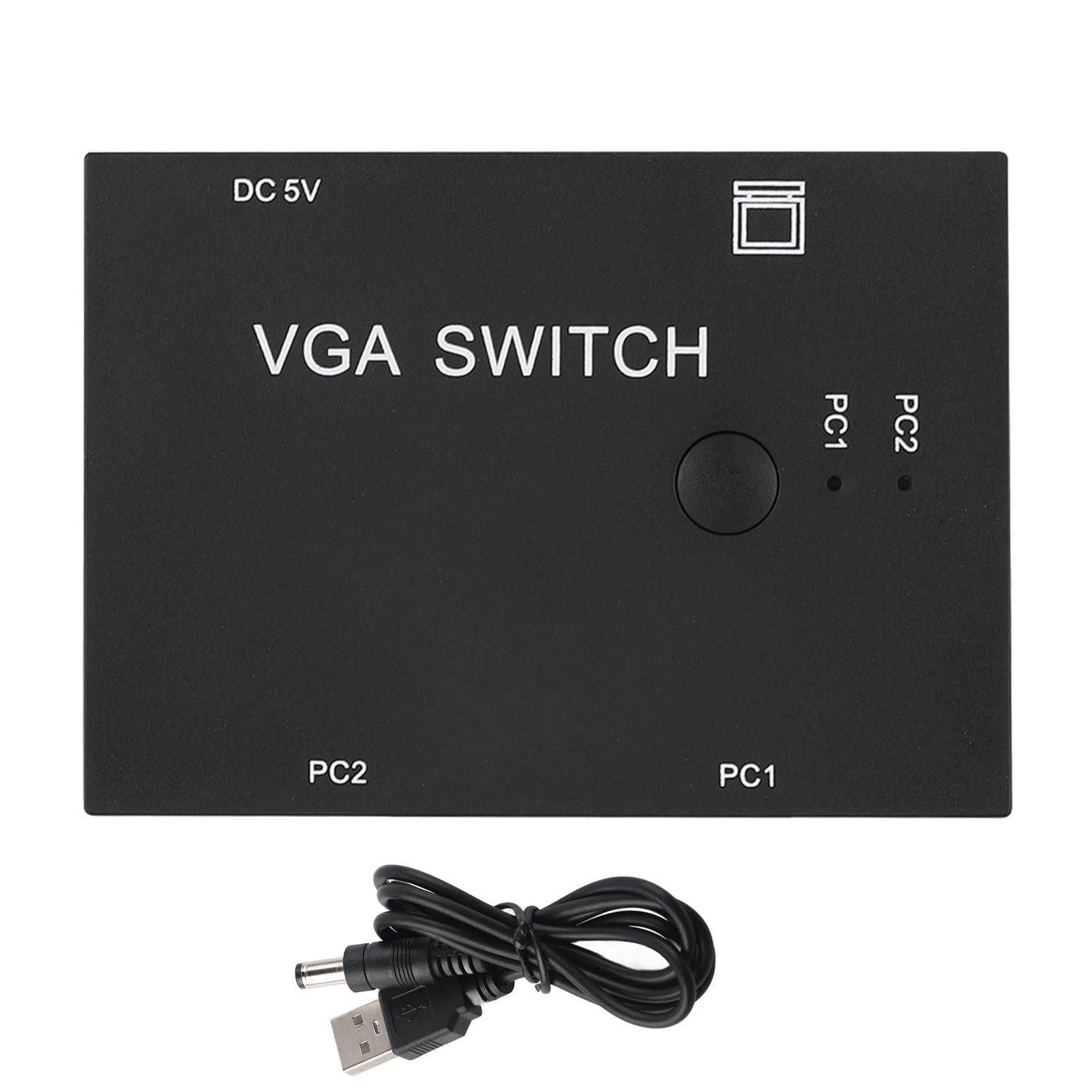 VGA Splitter Computer Accessory 2In1Out 2 Port Switcher HD Display Accessories for Host Switch