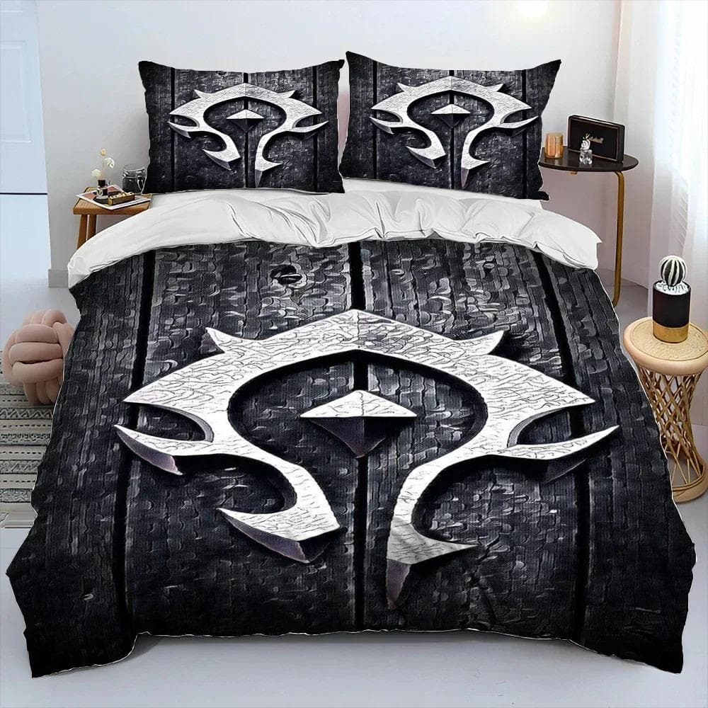 3D Print Game World Warcraft WOW Bedding Set Duvet Cover Bed Set Quilt Cover Pillowcase Comforter king Queen Size Boys Adult AU Double 180x210cm