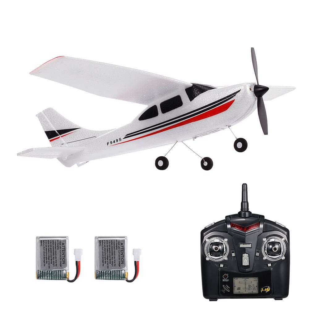 Wltoys F949S RC Airplane 2.4G Plane RC Aircraft 3CH Remote Control EPP Airplane Miniature Model 2 Batteries white