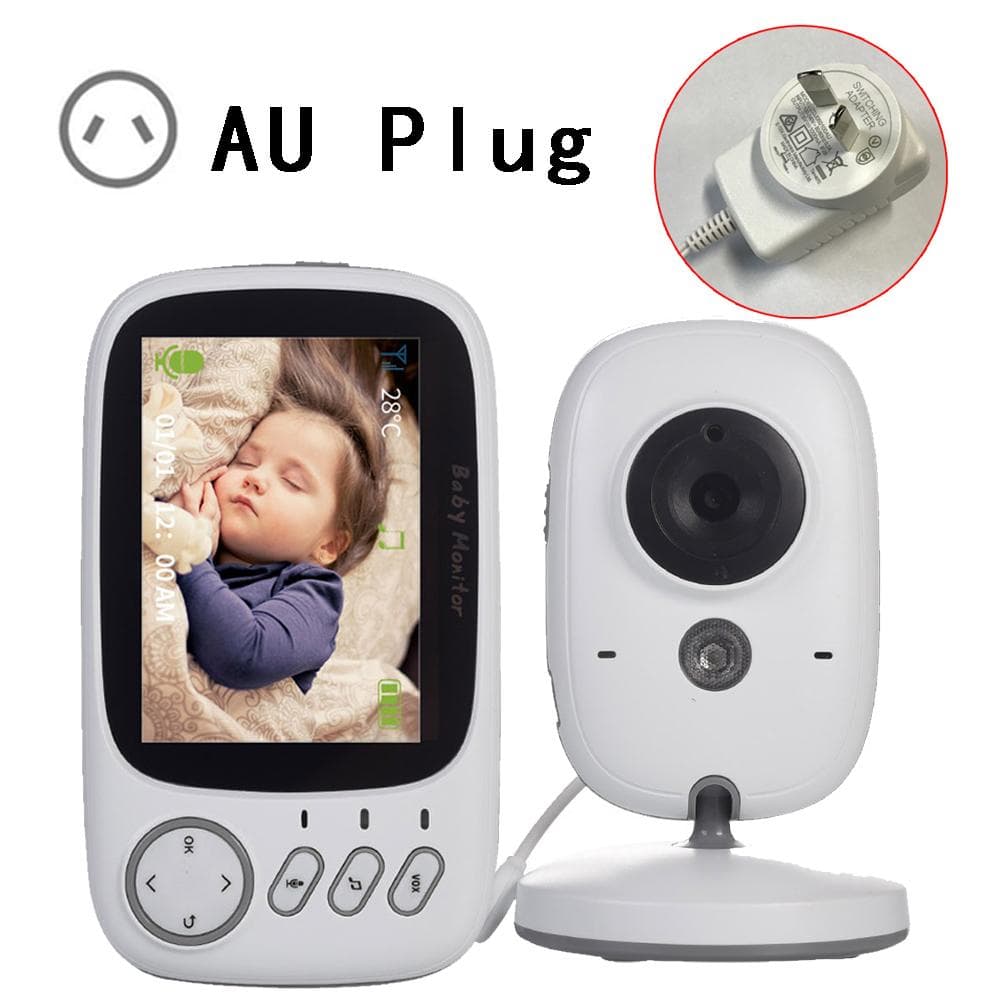 VB603 Wireless Baby Monitor 3.2 inch LCD IR Night Vision 2 way Talk 8 Lullabies Temperature monitor video nanny radio baby camera