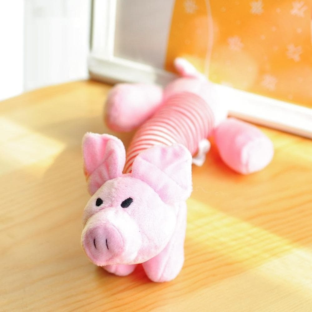 Pet Dog Toy Squeak Plush Toy For Dogs Supplies Fit for All Puppy Pet Sound Toy Funny Durable Chew Molar Cute Toy Pets Supplies pink