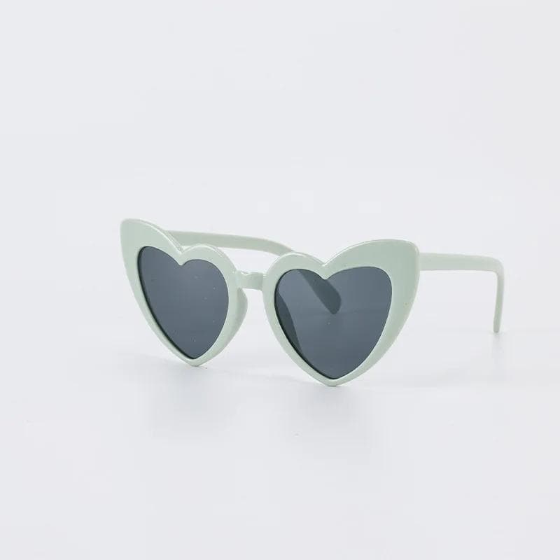 Ladies Love Heart Sunglasses Retro Big Frame UV400 Protection Summer Shades Anti Blue Light Glasses Women Eyewear E4011