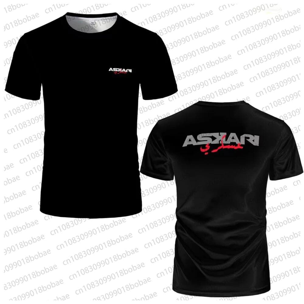 ASKARI Boxing Fighting Match Design 3D Men Fitness Short Sleeve T-shirt Breathable Mesh Sports Tees for Male Outdoor Trainning 2XL