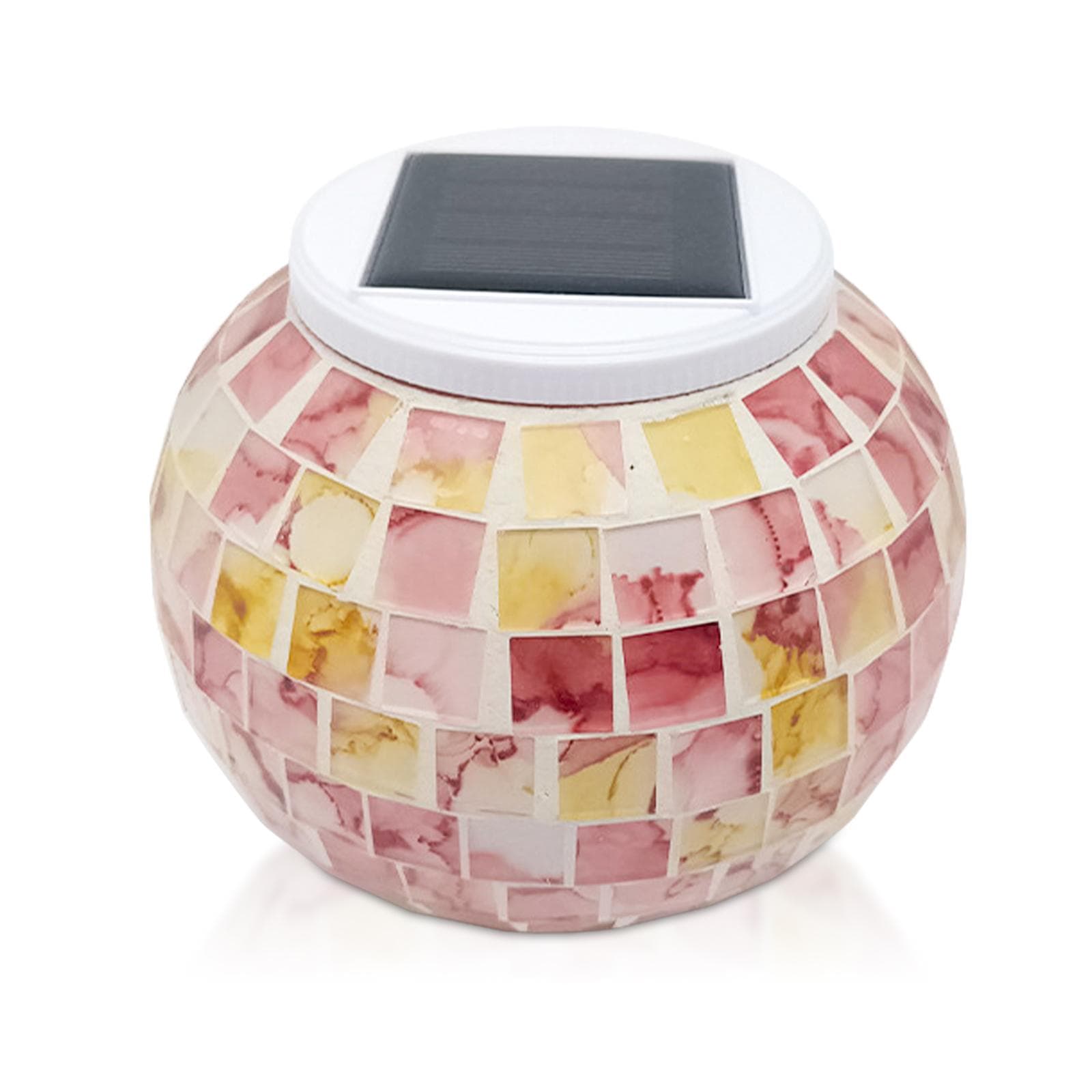 Solar Mosaic Jar Light Colorful Solar Lawn Lights Solar Garden Landscape Lights Outdoor Decorative pink
