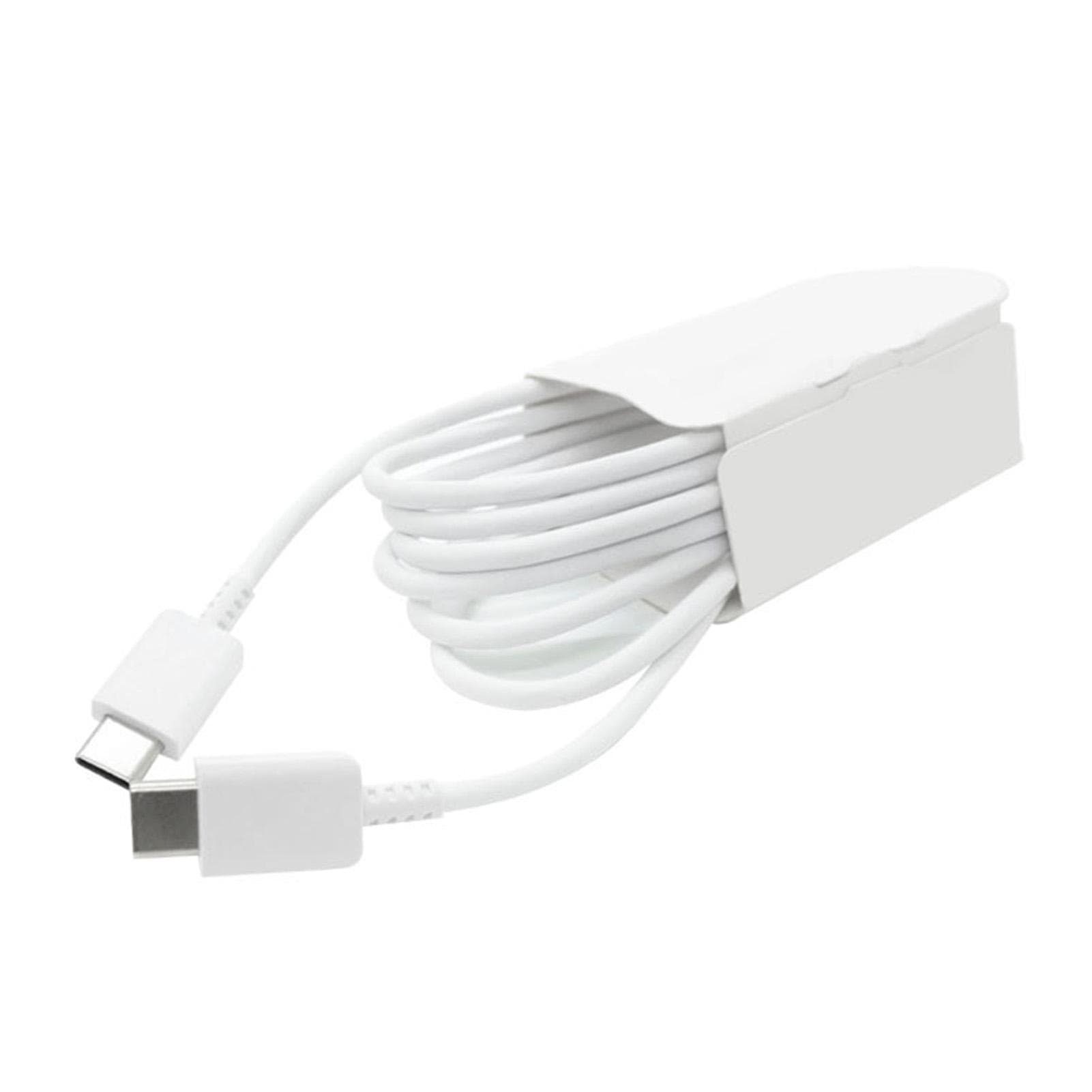 Type C to Type C Cable PD Fast Charging Flexible Type C Data Cord for Android for Note 10 Phone white