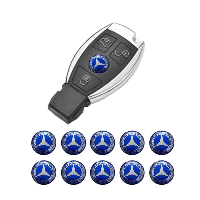 New Hot 2026 14mm Car Key Emblem Stickers Accessories For Mercedes Benz AMG E S C A B Class GLE GLS CLS GLC CLA GLA GLK GLB W205