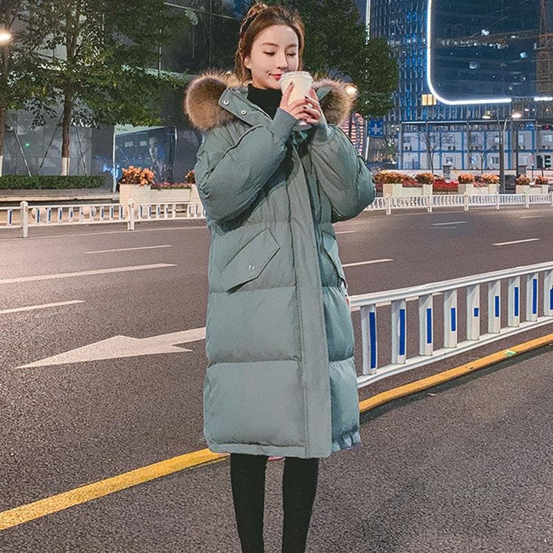 New Loose Cotton-padded Clothes for Women's Winter Medium and Long Thickened Large-size Down Cotton Clothes XXXL