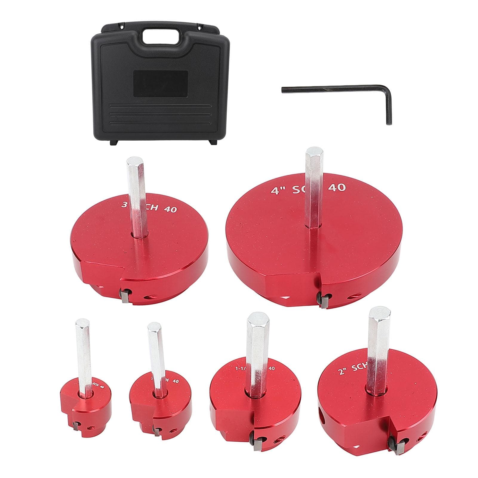 PVC Pipe Reamer Tool for PPRK6 Plastic Pipe Fitting Reamer 6 Piece Kit Fit Into Standard 1/2 Inch