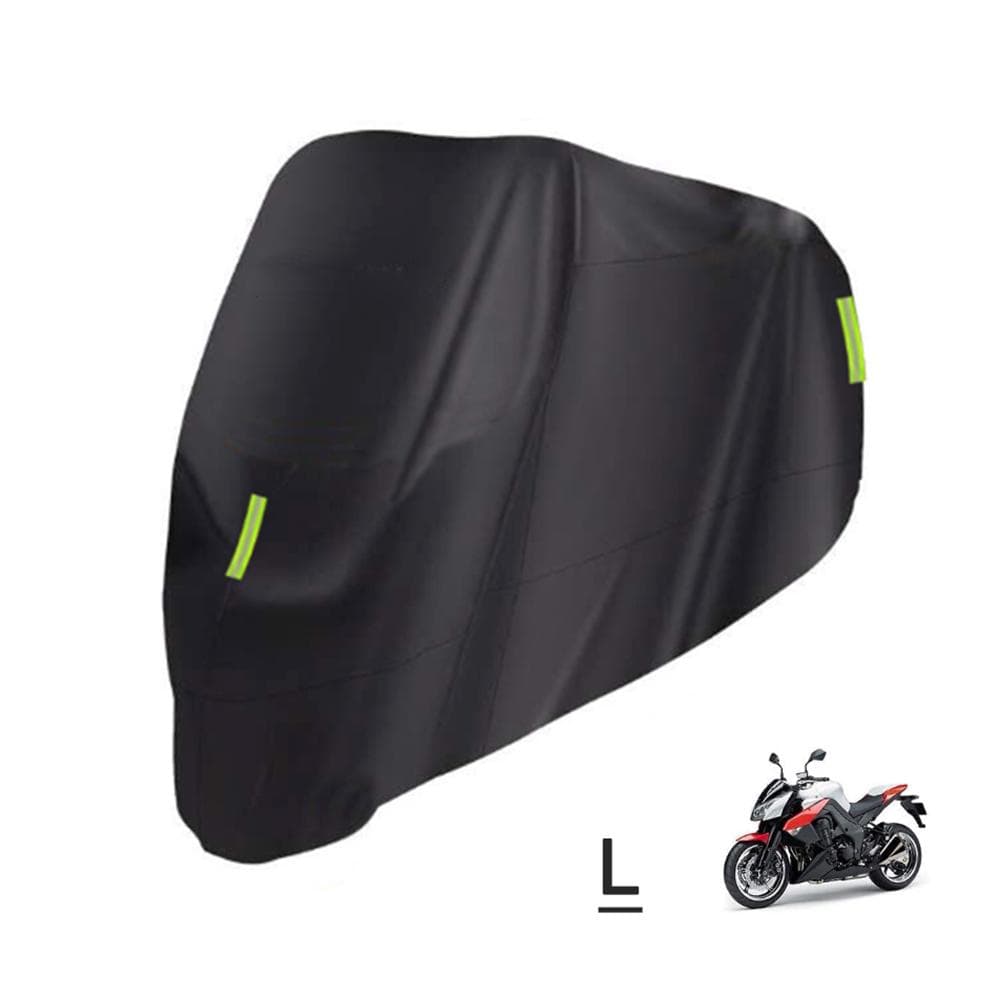 Universal Motorcycle Cover All Season Waterproof Outdoor Protection Against Rain and Weather(M-XXXXL) 210D Oxford cloth L black