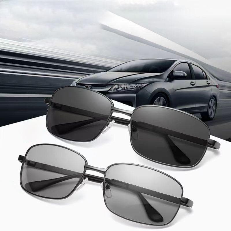 Day Night Color Changing Sunglasses Men Driving Fishing Glasses Night Vision Metal Frame XTP3027 UV Protection