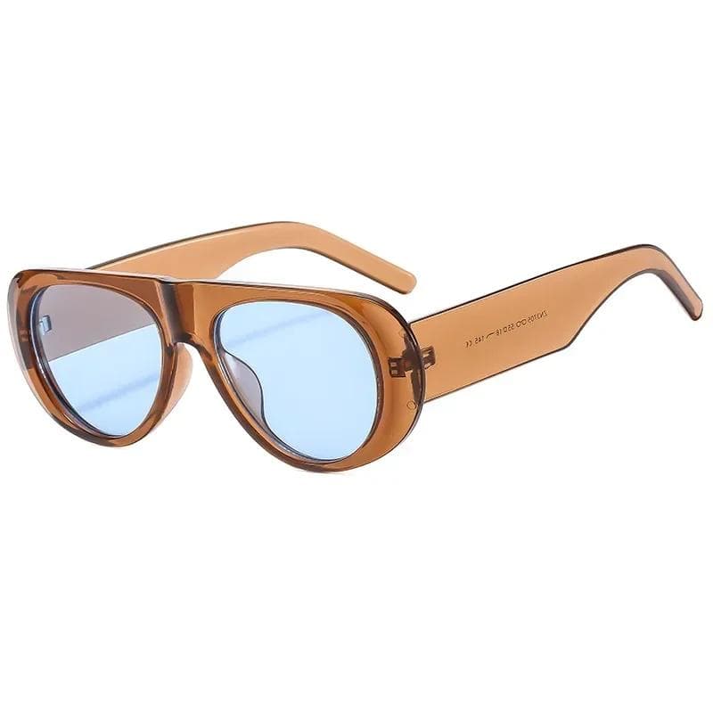 New Oval Sunglasses Women Men Designer Colorful Sun Glasses Plastic Big Frame Outdoor Eyewear UV Protection Other