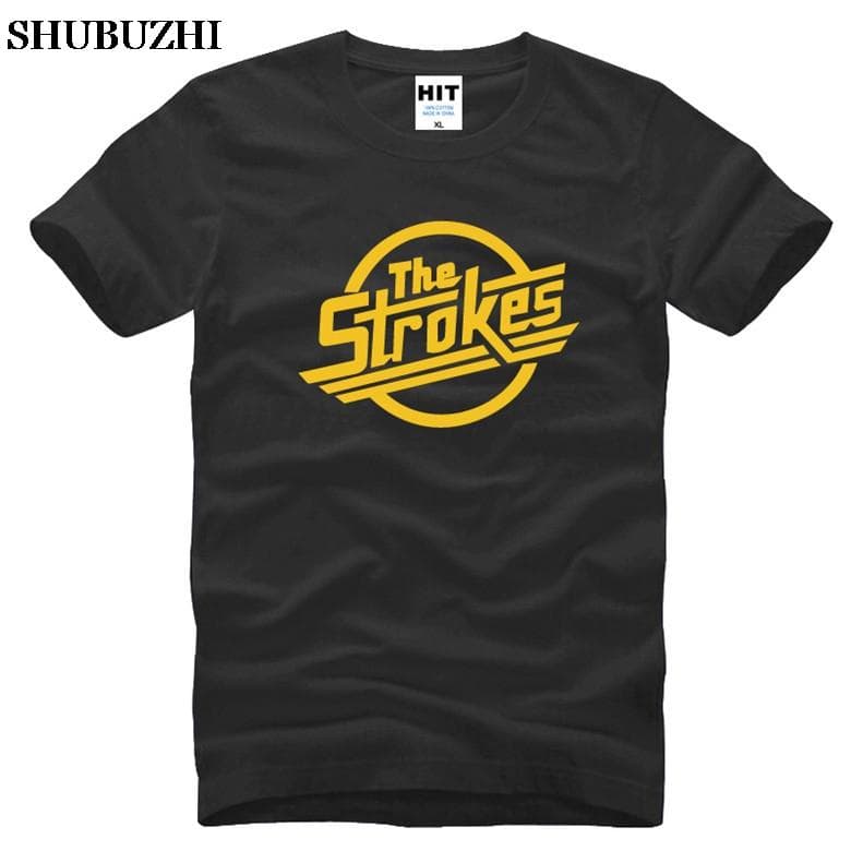 The Strokes T Shirt Unisex Indie Rock Band Unisex T-shirt Short Sleeve Cotton Casual Music T Shirts Unisex Rock Clothing Tops Tee Unisex T-shirt L