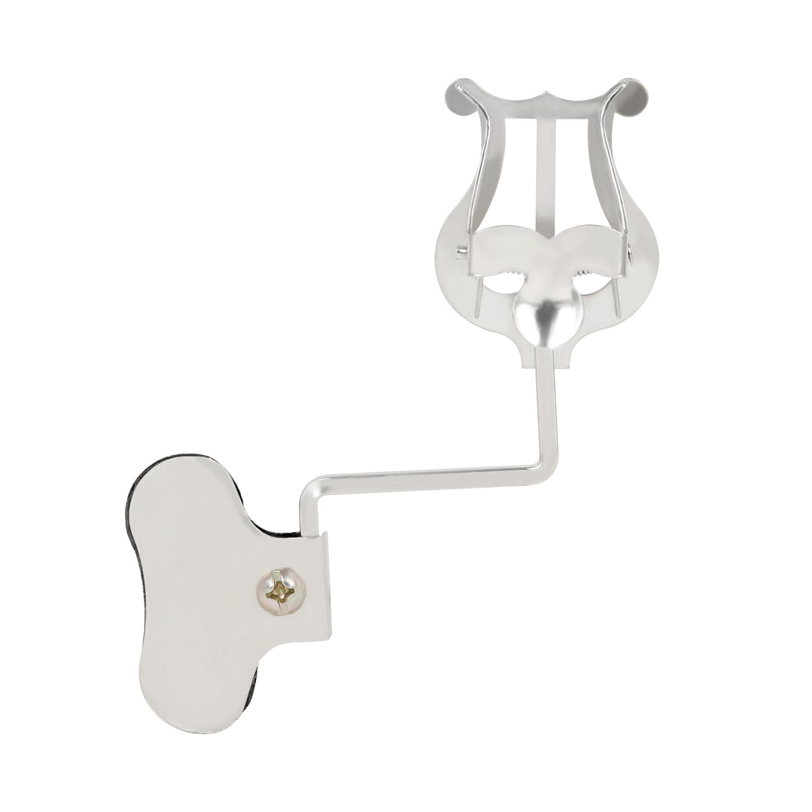 Portable Clamp-on Music Stand for Saxophone Tenor Horn Trumpet Universal Marching Lyre Sheet Clip silver