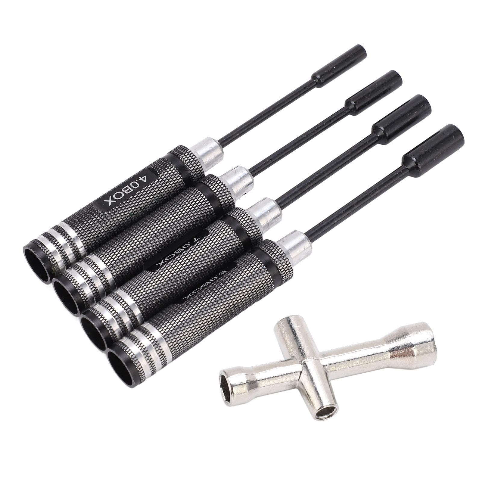 Hex Nut Driver Sleeve Set Spanner Box Screwdriver Sleeve 4.0mm 5.5mm 7.0mm 8.0mm with Cross Socket